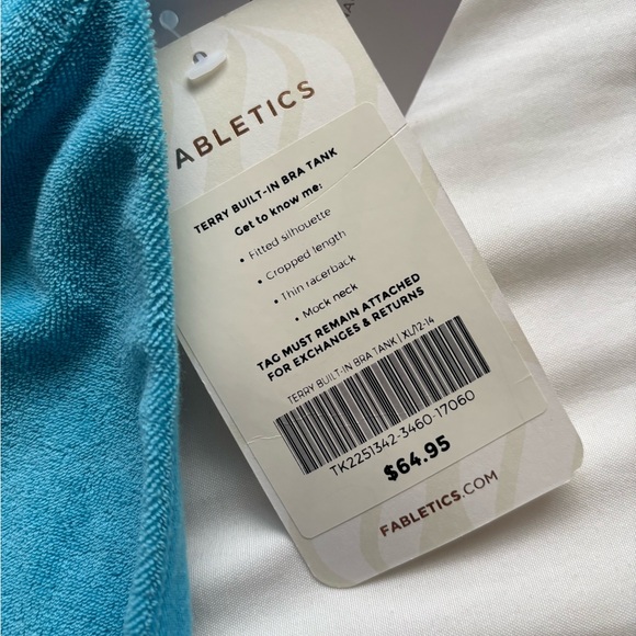 NWT Fabletics Terry Mock Neck Tank Top - Picture 3 of 6